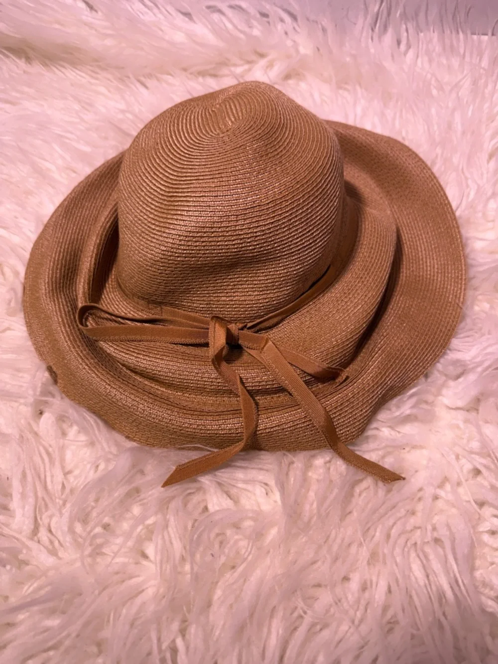 Eric Javits Wide-Brim Straw Sun Hat in Natural - Picture 3 of 7